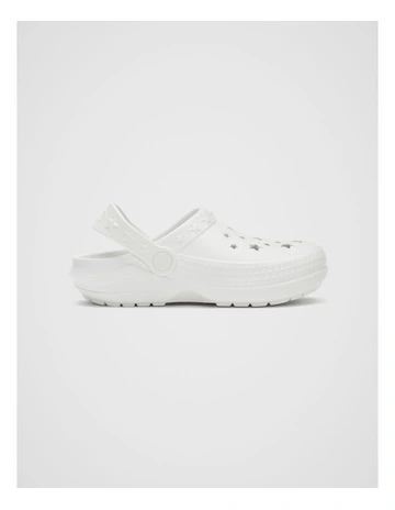 Star Moulded Clog in White