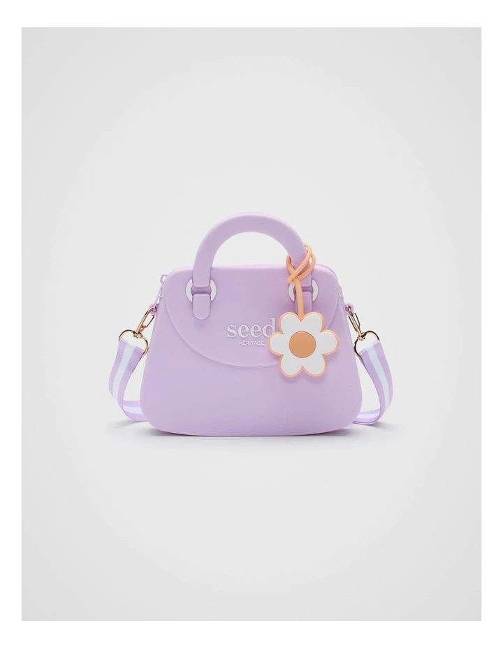 Silicon Flower Charm Bag in Purple image 1