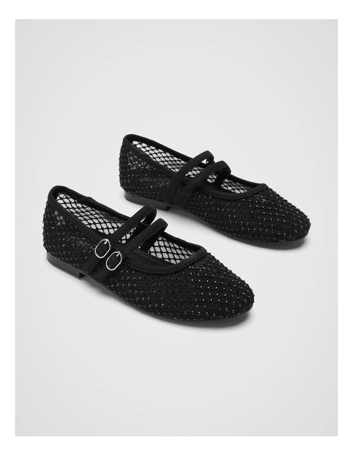 Mesh Jewel Ballet in Black image 3