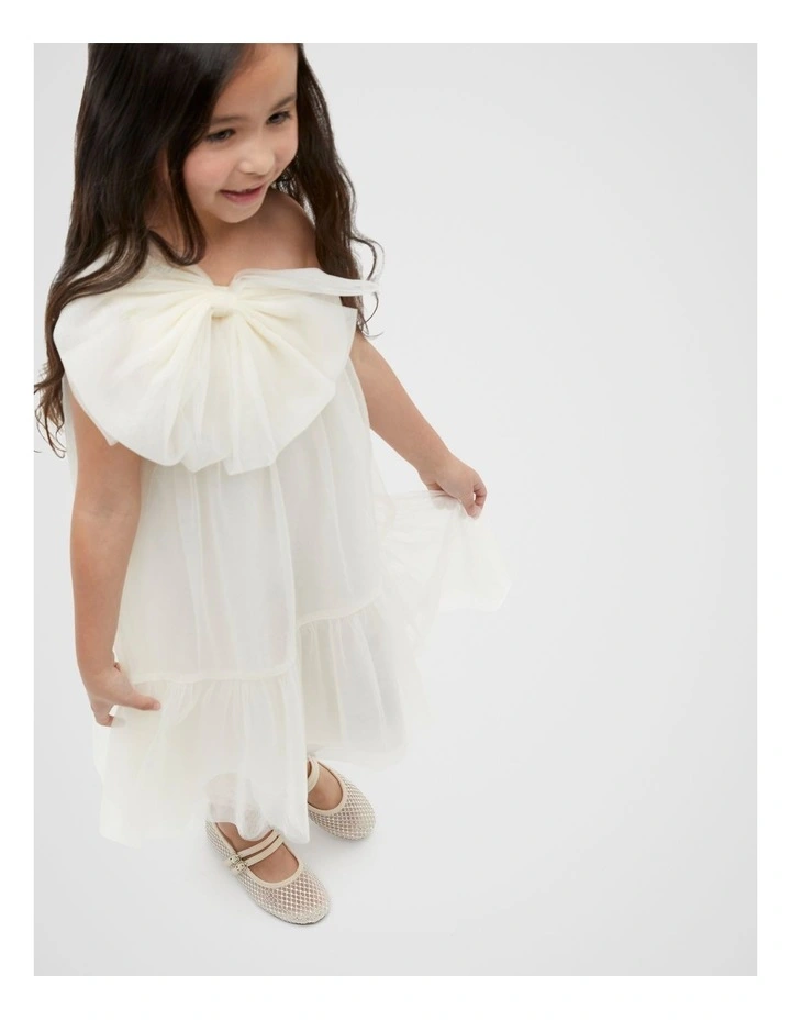 Mesh Jewel Ballet in Creme image 2