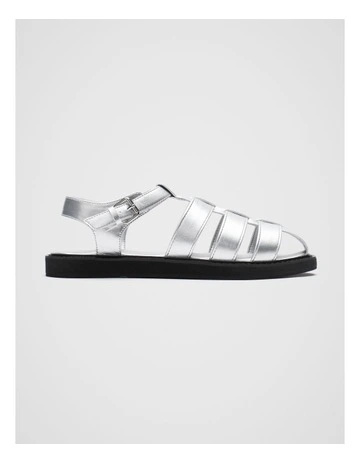 Flatform Fisherman Sandal in Silver