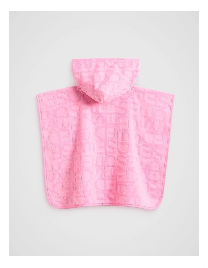 Mini Swim Poncho in Candy Pink image 2