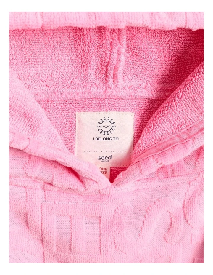 Mini Swim Poncho in Candy Pink image 3