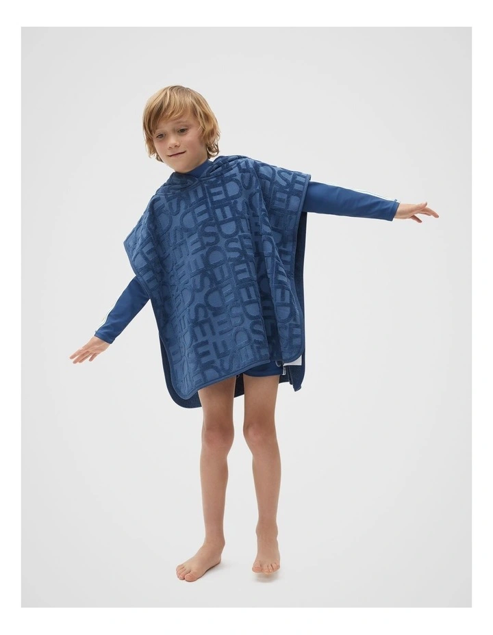 Heritage Swim Poncho in Airforce Blue image 1