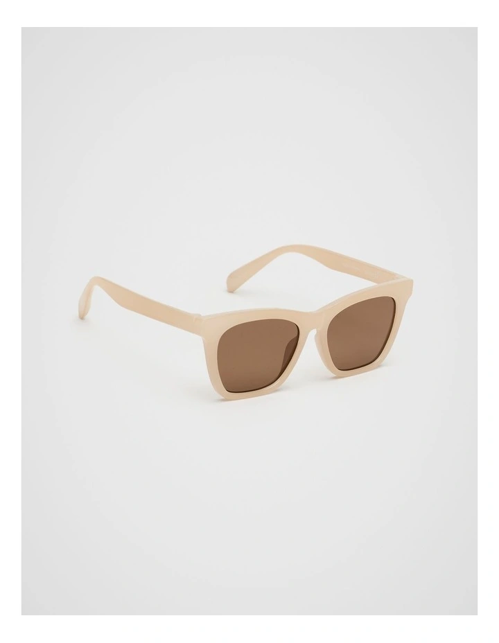 Cat Eye Sunglasses in Milk image 2