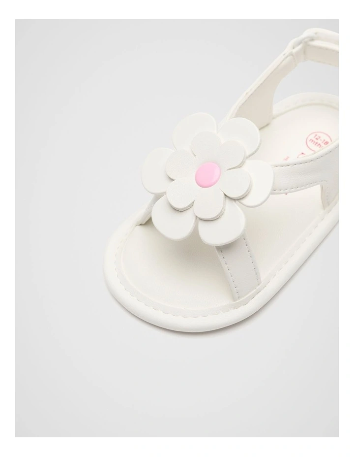 Mini Daisy Sandal in White image 3