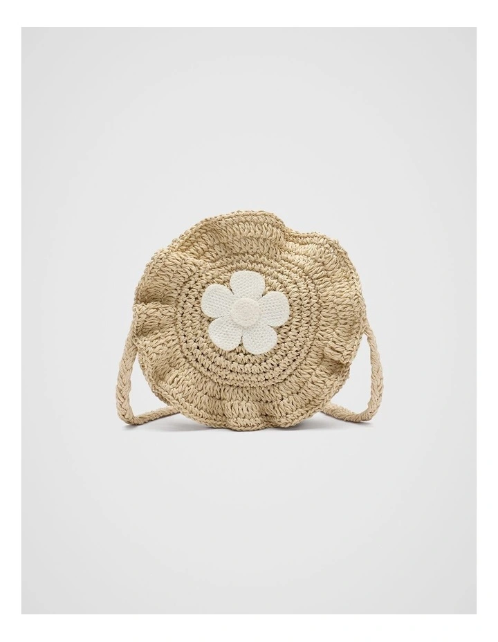 Straw Daisy Cross Body in Natural image 1