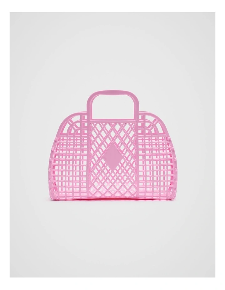 Retro Small Basket in Bubblegum image 1