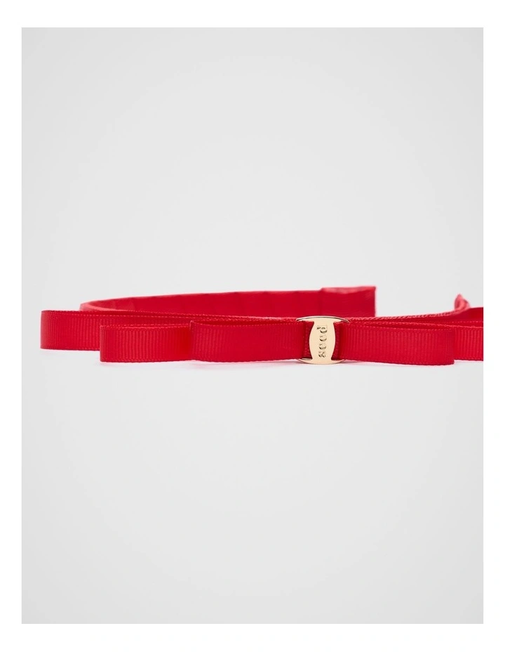 Headband Bow in Strawberry Red image 2