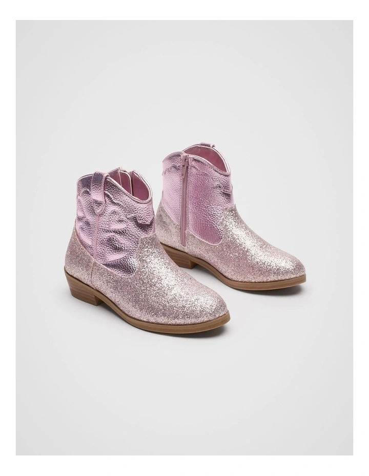 Heartburst Cowboy Boot in Pink image 3