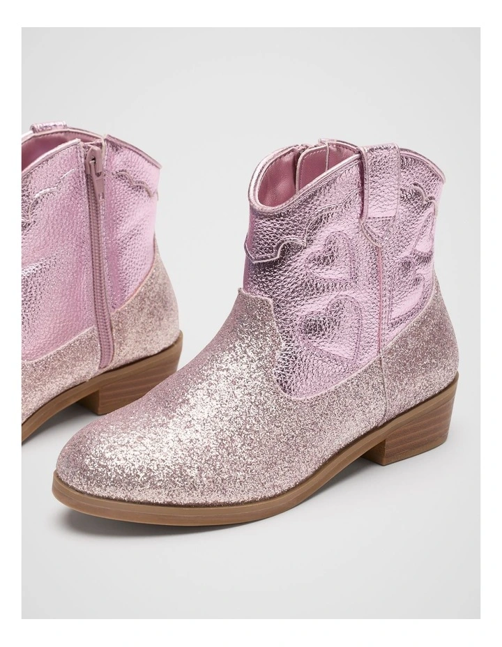 Heartburst Cowboy Boot in Pink image 4