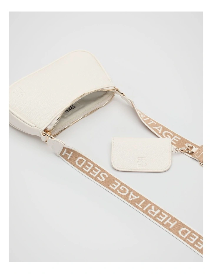 Twin Cross Body Bag in Light Cream image 4