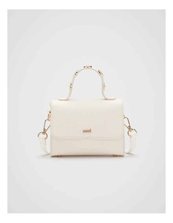 Coin Charm Bag in Cream image 1
