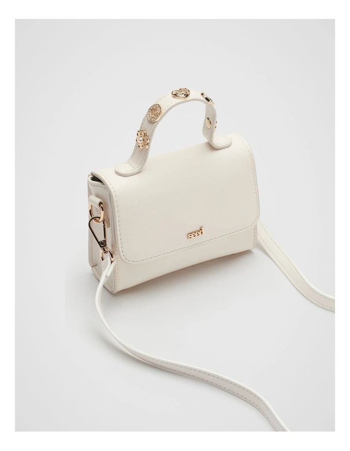 Coin Charm Bag in Cream image 3
