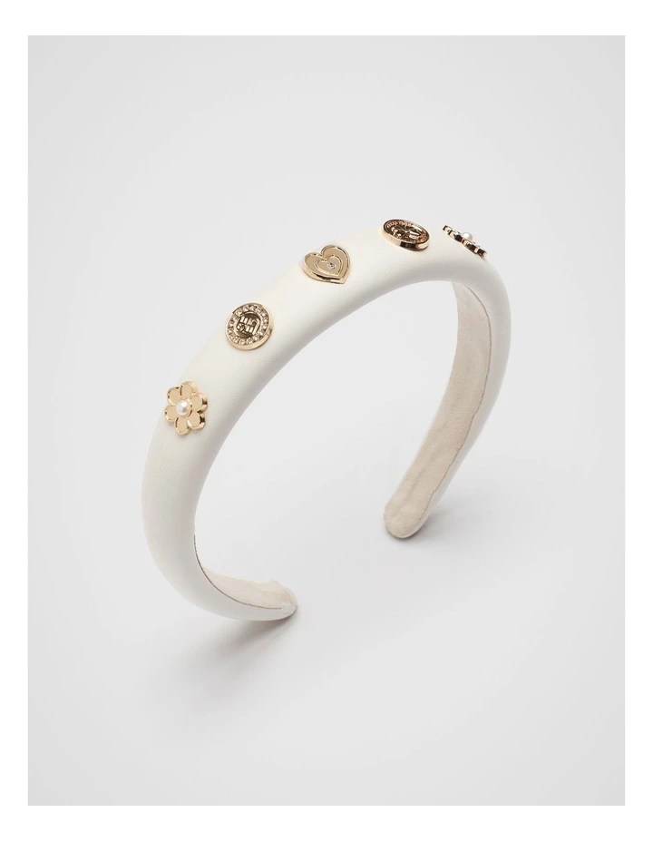 Coin Charm Headband in Classic Cream image 1