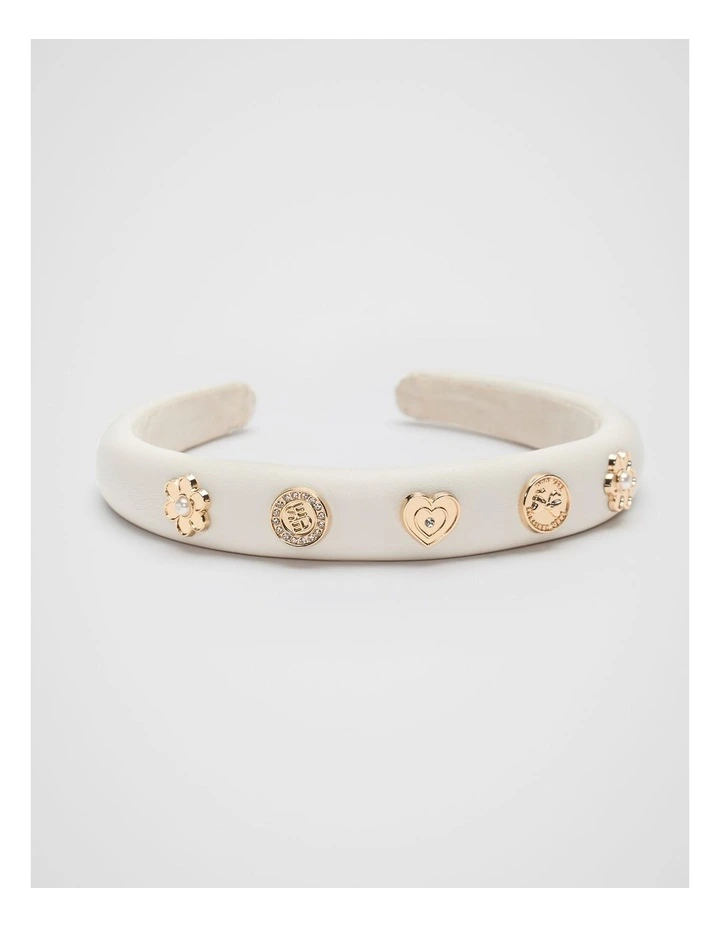 Coin Charm Headband in Classic Cream image 2