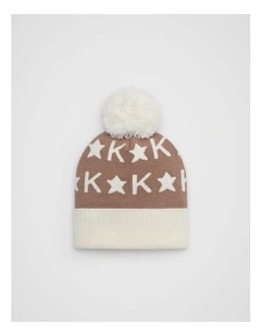 Star K Initial Beanie in Multi