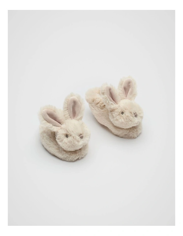 Some Bunny Loves You Booties in Beige image 1