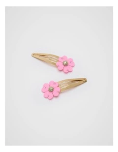 Felt Flower Snaps in Candy Pink