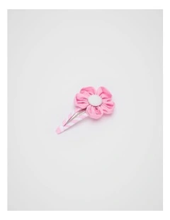 Poplin Flower Snap in Candy Pink