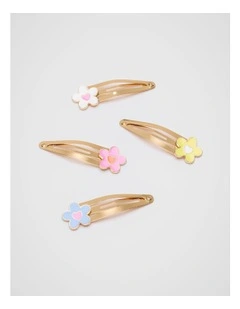 Metal Flower Snaps in Multi