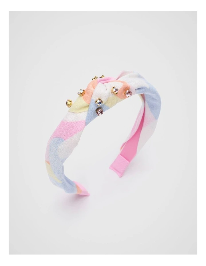 Abstract Floral Headband in Multi image 1
