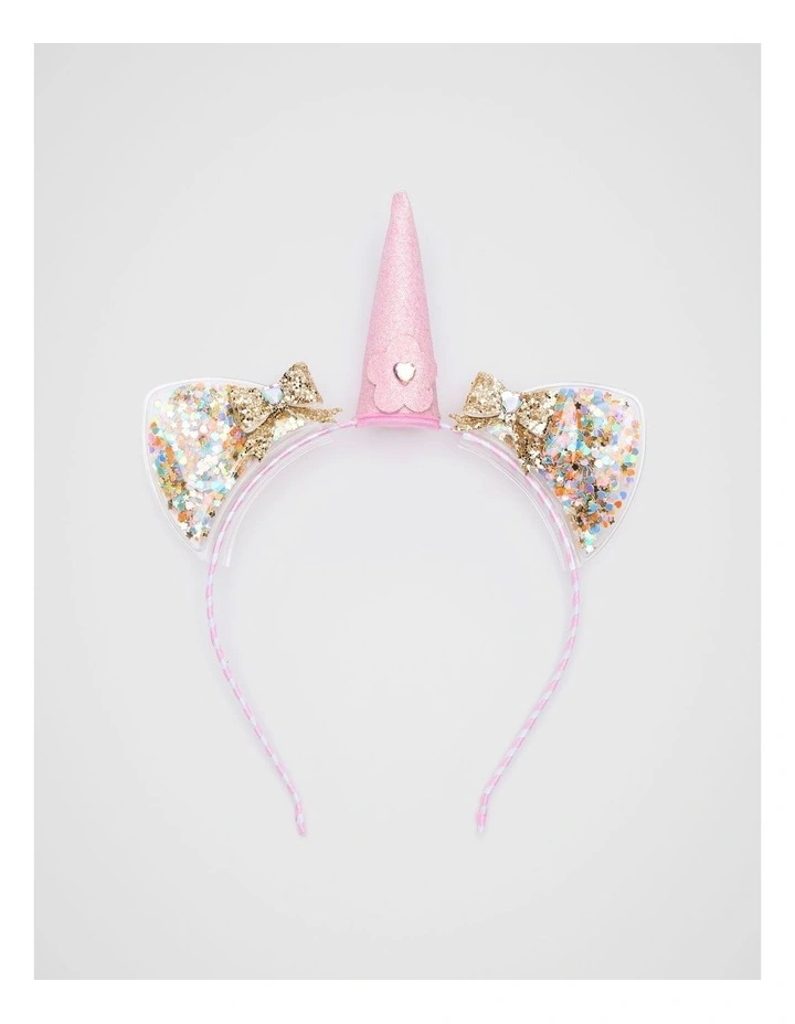 Unicorn Bow Headband in Multi image 1