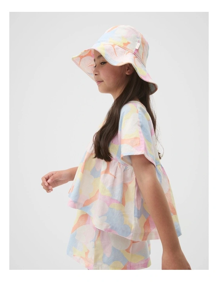 Abstract Floral Hat in Multi image 2