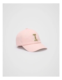 I Initial Cap in Pink