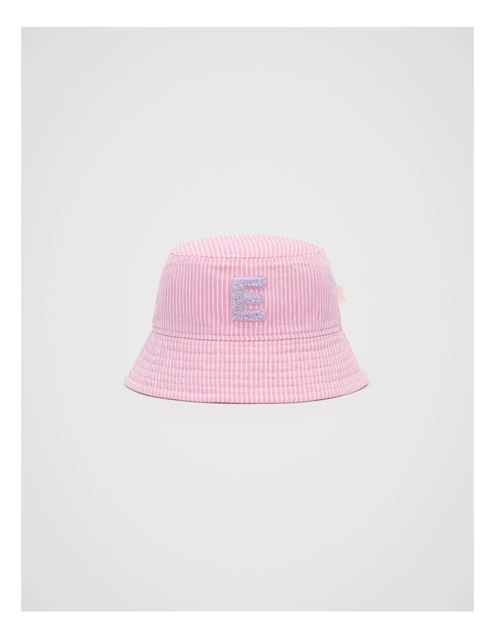 Mini E Initial Bucket Hat in Pink image 1