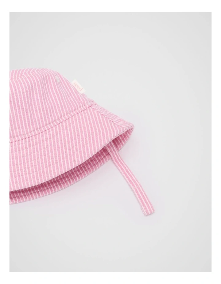 Mini L Initial Bucket Hat in Pink image 2