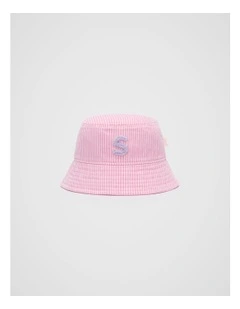Mini S Initial Bucket Hat in Pink