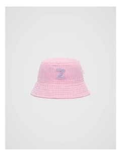 Mini Z Initial Bucket Hat in Pink