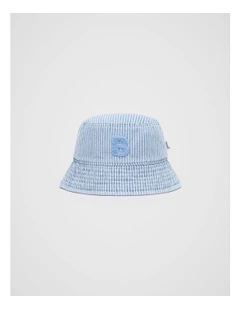 Mini B Initial Bucket Hat in Blue