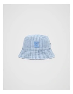 Mini E Initial Bucket Hat in Blue