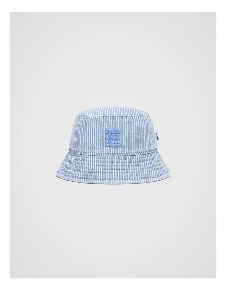 Mini E Initial Bucket Hat in Blue image 1