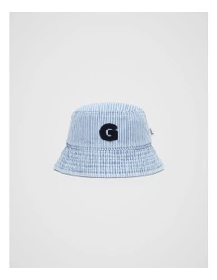 Mini Initial G Bucket Hat in Blue