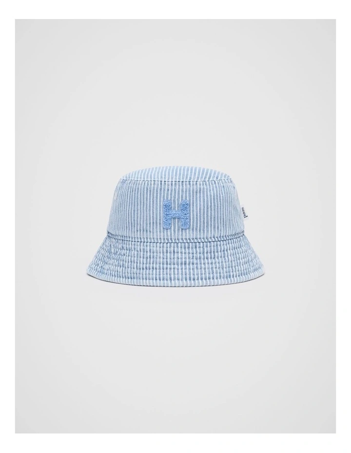 Mini Initial Bucket Hat in Blue image 1