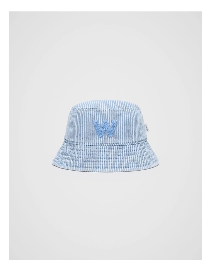 Mini Initial Bucket Hat in Blue image 1