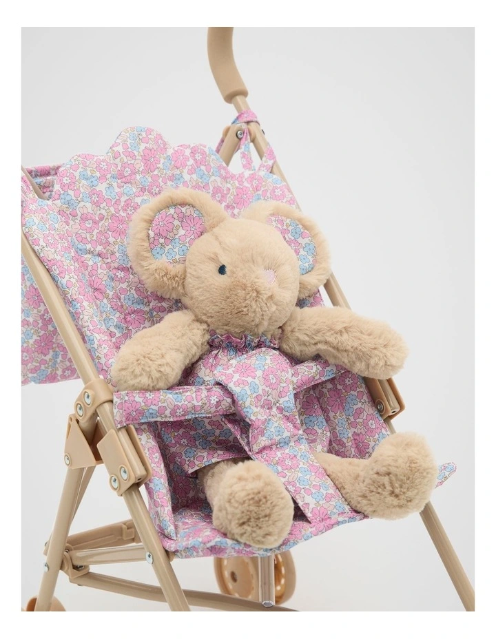 Ditsy Floral Doll Pram in Pink image 3