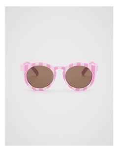 Child Stripe Sunglasses in Candy Pink