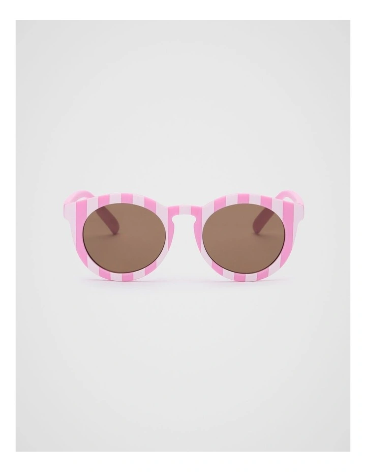 Child Stripe Sunglasses in Candy Pink image 1