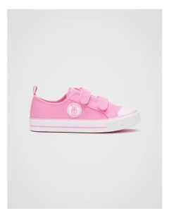 Quad Logo Sneaker in Candy Pink