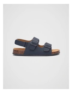 Double Buckle Slide in Midnight