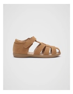 Classic Cage Sandal in Biscotti