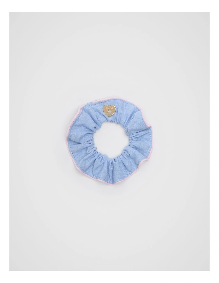 Scallop Trim Scrunchie in Luna Blue image 1