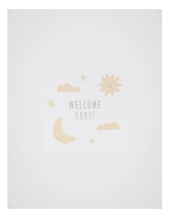 Welcome Baby Star and Moon Card