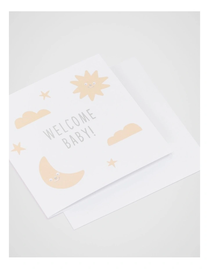Welcome Baby Star and Moon Card image 2
