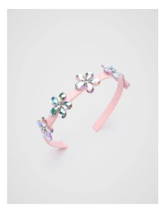 Jewel Flower Alice Band in Cupcake
