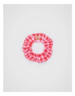 Gingham Print Scrunchie